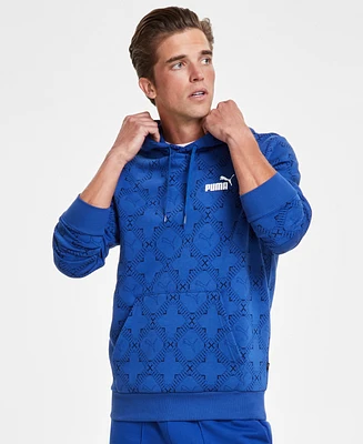 Puma Men's Logomania Allover Logo Print Hoodie