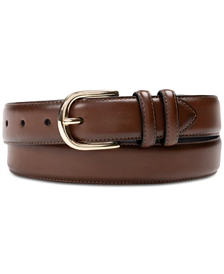 Club Room Men's Feather-Edge Double Loop Dress Belt, Created for Macy's