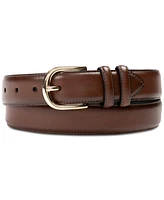 Club Room Men's Feather-Edge Double Loop Dress Belt, Created for Macy's