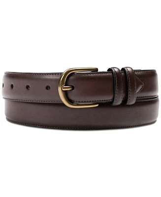 Club Room Men's Feather-Edge Double Loop Dress Belt, Created for Macy's
