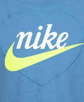 Nike Little Girls New Impression Heart Graphic T-Shirts