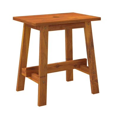 vidaXL Stool 17.7"x11.4"x17.7" Rectangular Solid Wood Acacia