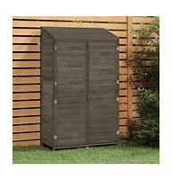 vidaXL Garden Shed Anthracite 40.2"x20.5"x68.7" Solid Wood Fir