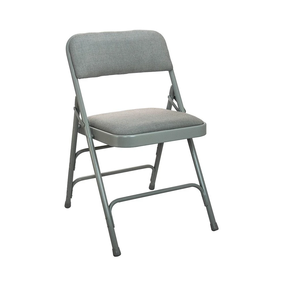 Emma+Oliver Padded Metal Folding Chair - Fabric Seat