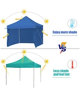 Slickblue 10 x Feet Pop up Gazebo with 4 Height and Adjust Folding Awning