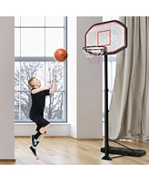 Slickblue 43 Inch Indoor Outdoor Height Adjustable Basketball Hoop