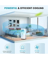 Vebreda 8000 Btu Portable Air Conditioner Cools 250 Sq.Ft with Timer