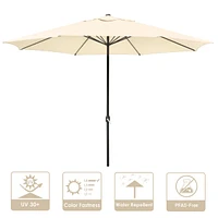 Yescom Xl 13Ft Aluminum Patio Umbrella 8 Rib Heavy Duty Table Parasol Rope Pulley Outdoor Garden Deck Beach Furniture