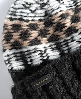 Cole Haan Women's Reversible Fair Isle Cuffed Beanie