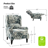 Asikli Manual Recliner with Wingback Design