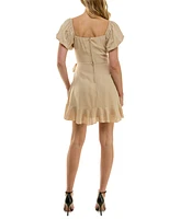 Trixxi Juniors' Ruffled Faux-Wrap Dress