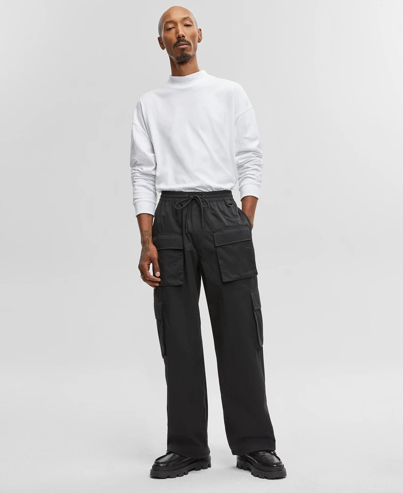 Mode of One Men's Wide-Leg Cargo Pants, Created for Macy's