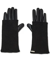 Steve Madden Women's Mixed-Media Gloves