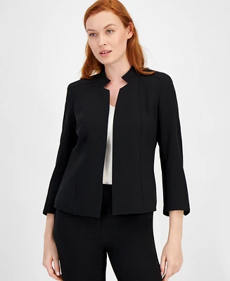 Anne Klein Star-Collar Open-Front Blazer