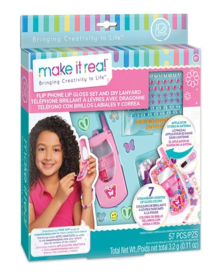 Make It Real Flip Phone Diy Lanyard Lip Gloss Set