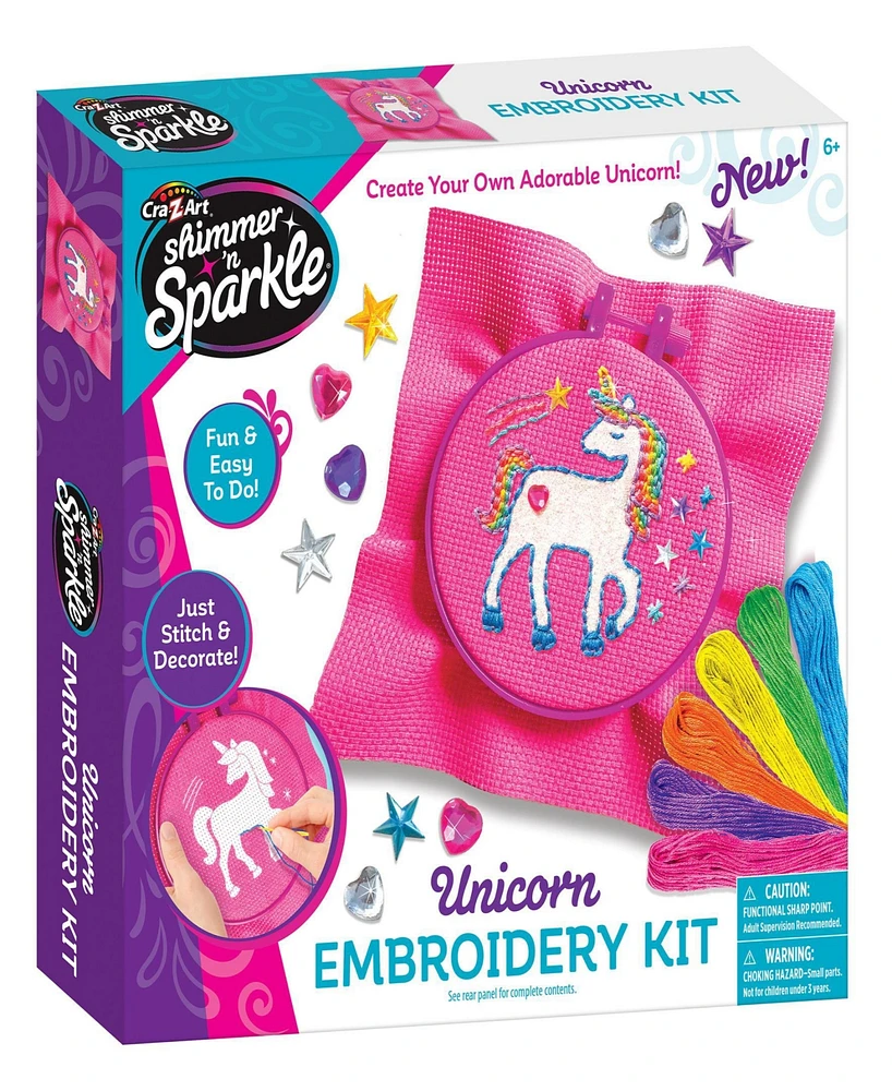 Cra-z-Art Shimmer N' Sparkle Unicorn Embroidery Kit