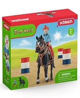 Schleich Farm World Cowgirl Barrel Racing Fun Playset