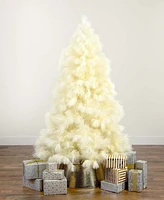 Nearly Natural 6ft. Artificial Off-White Pampas Grass Christmas Tree