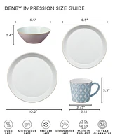 Denby Impression Pink Set of 4 Dinner Plates