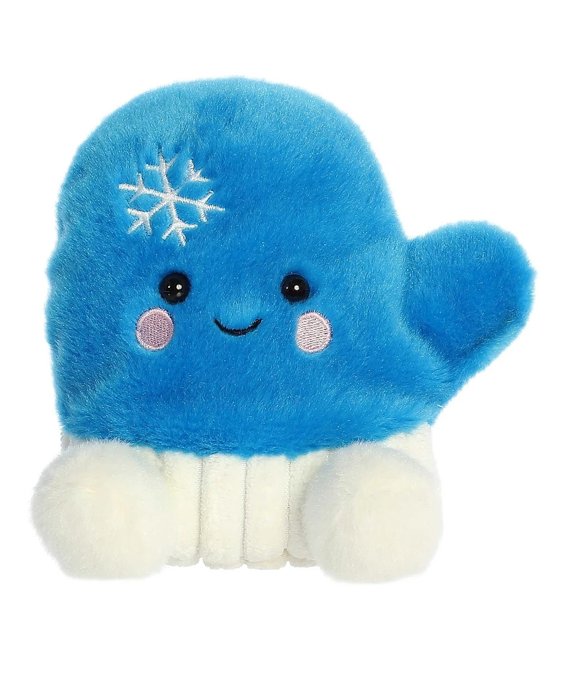 Aurora Mini Merry Mitten Palm Pals Festive Plush Toy Blue 5"