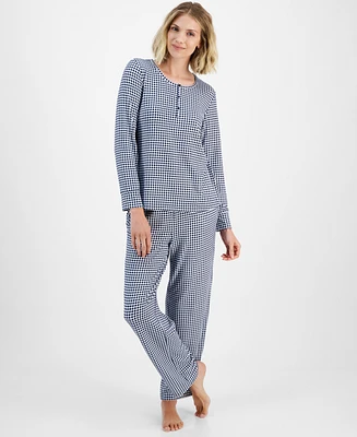 Charter Club Women's 2-Pc. Printed Long-Sleeve Packaged Pajamas Set, Created for Macy's