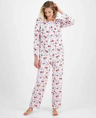 Charter Club Women's 2-Pc. Printed Long-Sleeve Packaged Pajamas Set, Created for Macy's