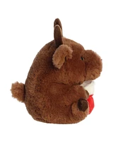 Aurora Mini Markus Moose Rolly Pet Festive Plush Toy Brown 5"