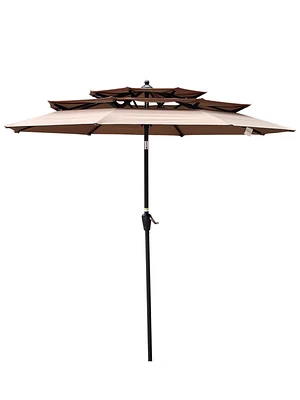 Streamdale Furniture Outdoor Patio Umbrella - 9Ft with Crank, Tilt, and Vents