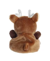 Aurora Mini Dash Reindeer Palm Pals Festive Plush Toy Brown 5"