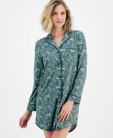 Charter Club Women's Notched-Collar Sleepshirt, Created for Macy's