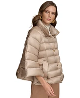 Donna Karan New York Women's Stand-Collar Down Puffer Cape