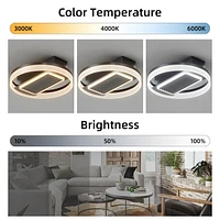 2 0" Modern Leafless Ceiling Fan With Remote Control Removable And Washable