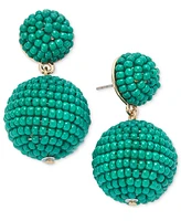 On 34th Seed Bead Embellished Drop Earrings, Created for Macy's