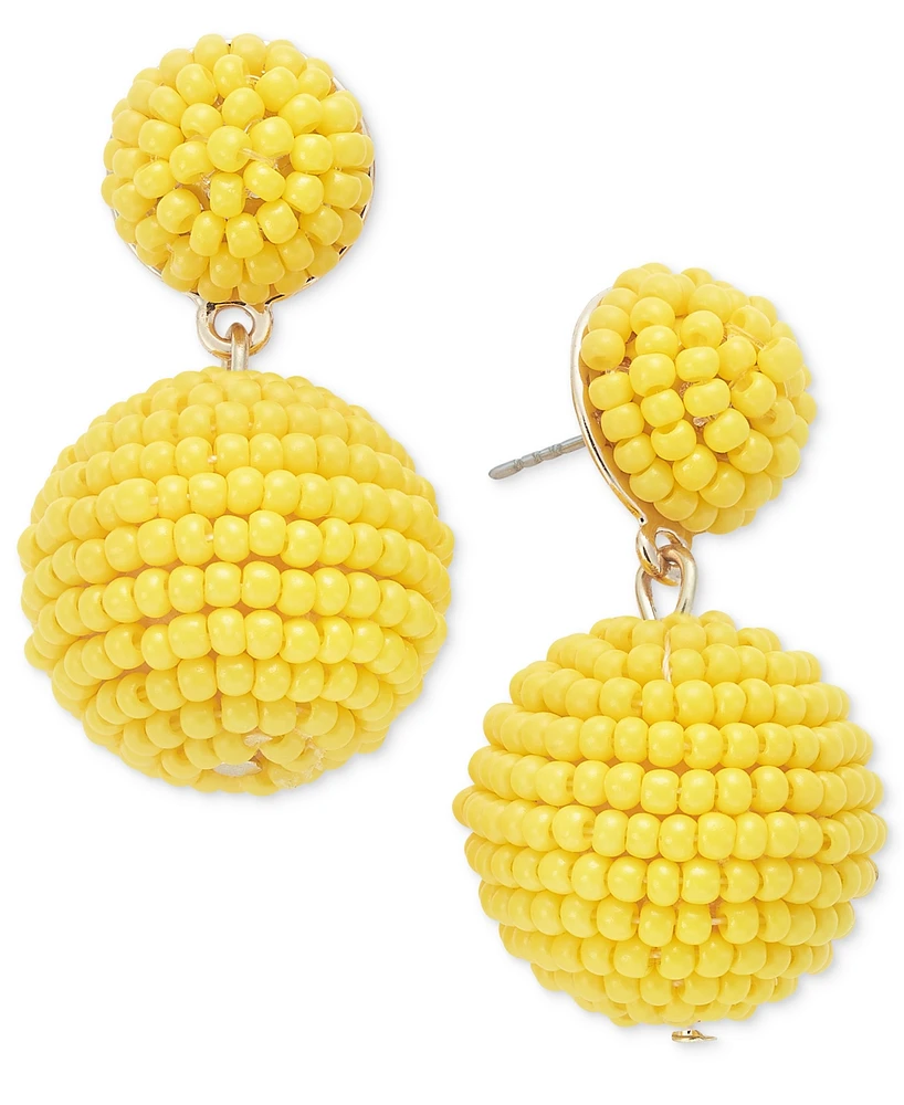 On 34th Seed Bead Embellished Drop Earrings, Created for Macy's