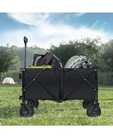 Sugift Outdoor Utility Garden Trolley Buggy