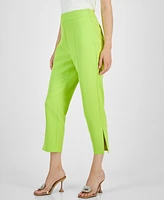 I.n.c. International Concepts Petite High-Rise Tapered Side-Slit Pants, Created for Macy's