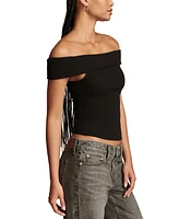Lucky Brand Off The Shoulder Top