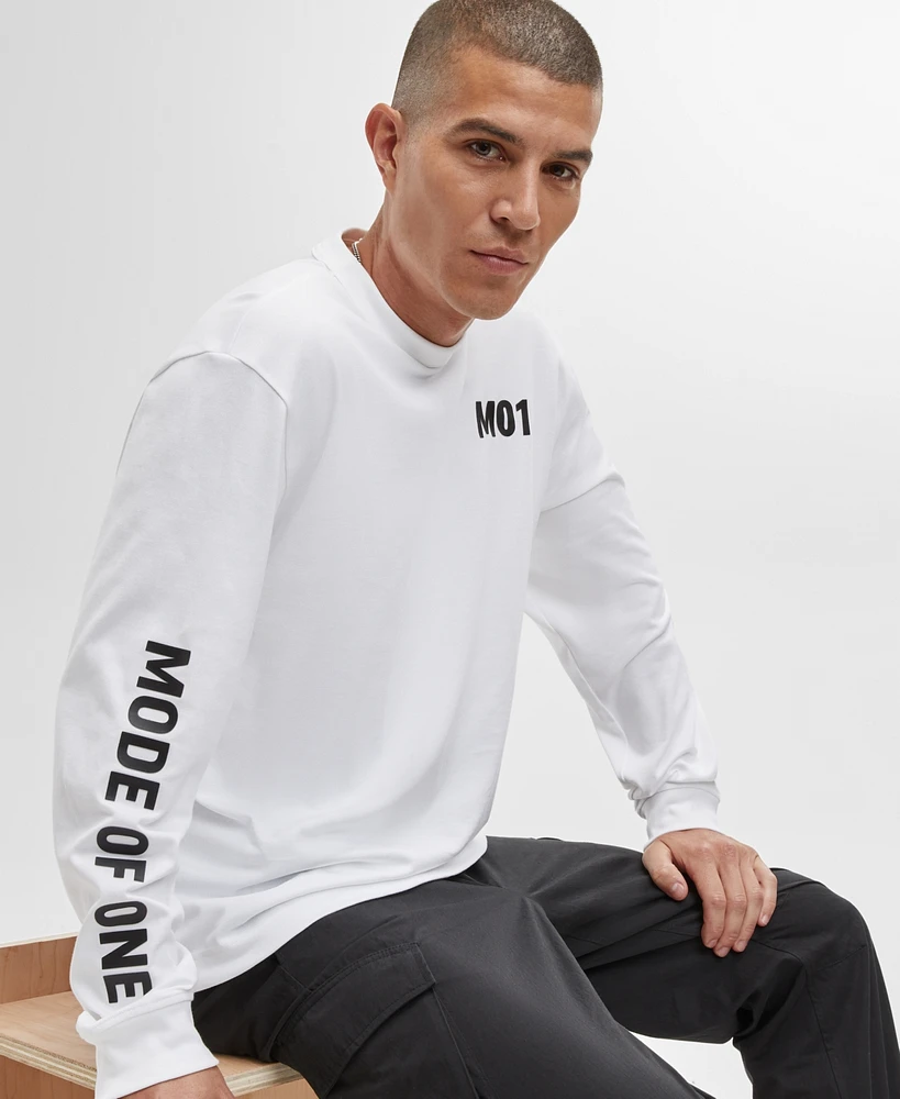 Mode of One Men's Long-Sleeve Relaxed-Fit MO1 Graphic T-Shirt, Created for Macy's