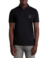 Karl Lagerfeld Paris Men's Slim-Fit Printed Micro-Pique Polo Shirt