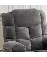 Streamdale Furniture Ultimate Massage Recliner 8 Adjustable Points, Heating, Rocking, Cozy Fabric