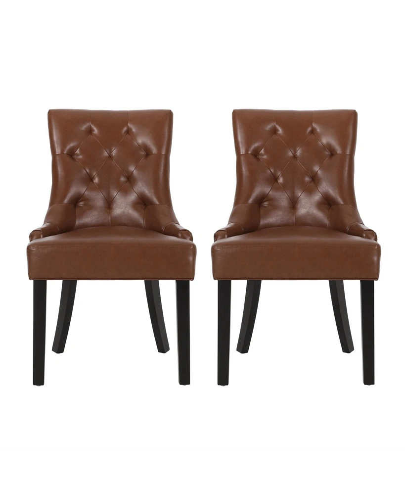 Simplie Fun Contemporary Dining Chairs with Tufted Diamond Stitching (Set of 2)