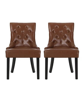 Simplie Fun Contemporary Dining Chairs with Tufted Diamond Stitching (Set of 2)