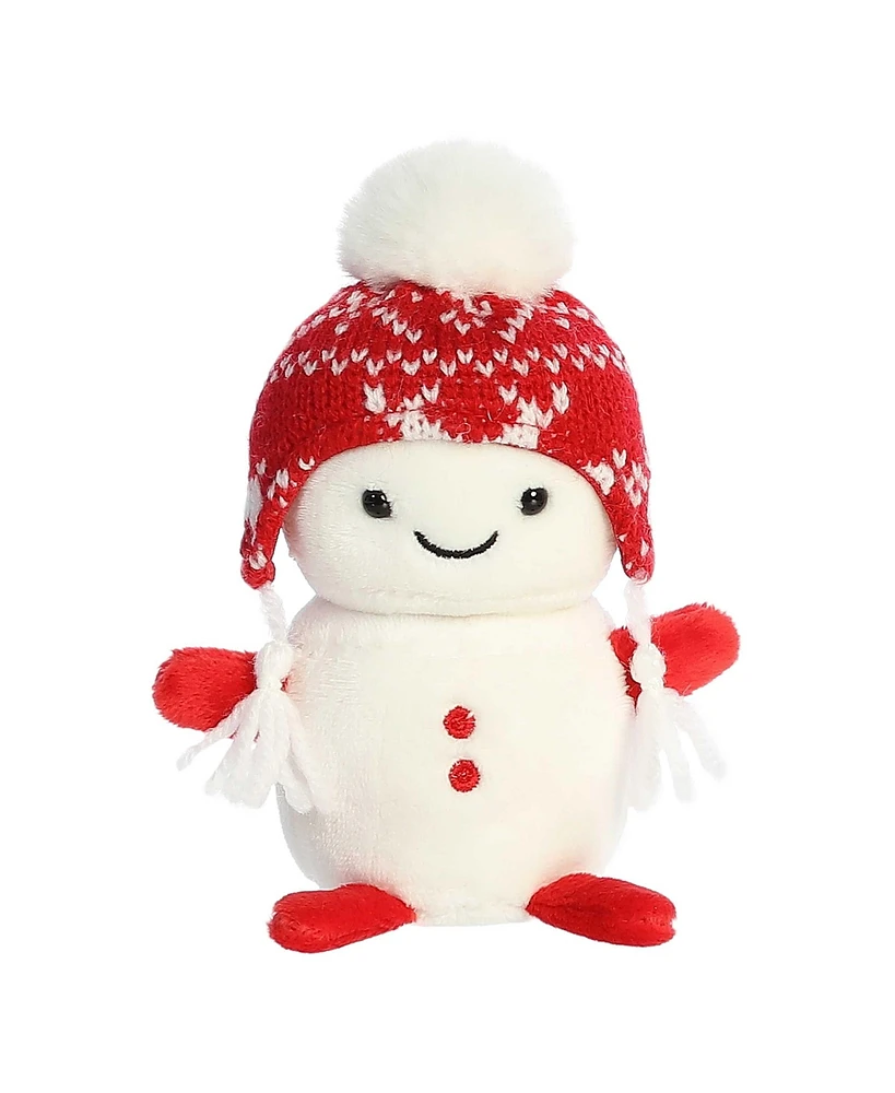 Aurora Mini Lil Red Holiday Festive Plush Toy White 5"