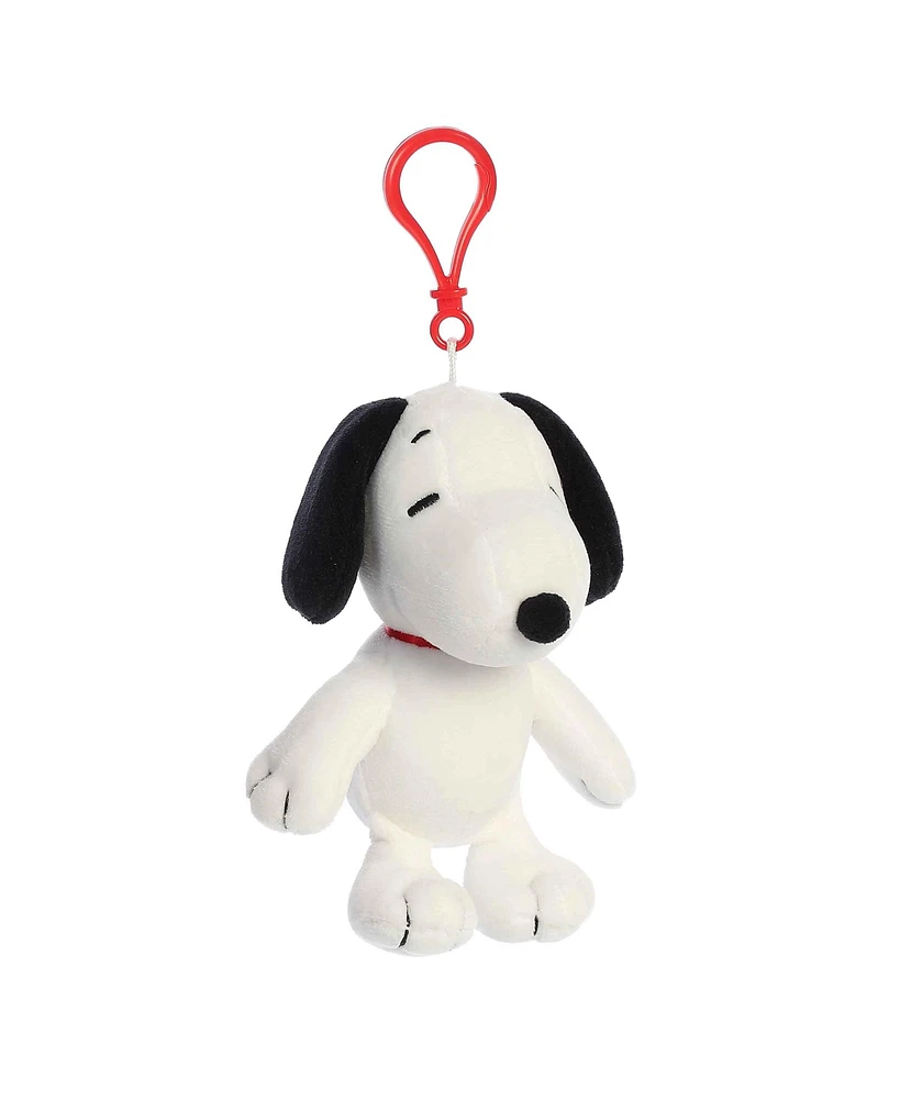 Aurora Mini Snoopy Keychain Peanuts Timeless Plush Toy White 4.5"