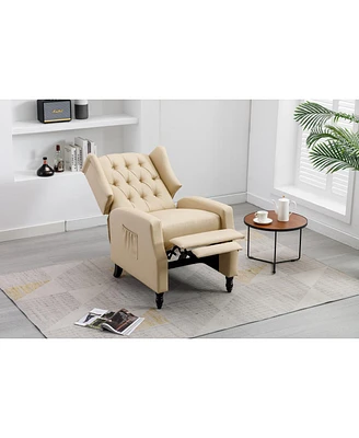 Simplie Fun Modern Upholstered Accent Chair with Ottoman for Living Room