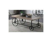 Simplie Fun Francie Coffee Table in Oak & Antique Gray