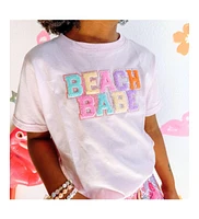 Sweet Wink Toddler Girls Beach Babe Patch Short Sleeve T-Shirt