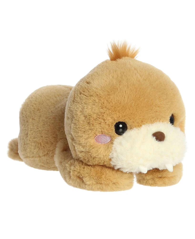 Aurora Small Wully Walrus Too Cute Playful Plush Toy Brown 9.5"