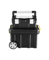 Slickblue 2-in-1 Rolling Tool Box Set Mobile Tool Chest Storage Organizer Portable