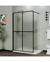 34" X 72" Shower Screen Door Frost Tempered Glass